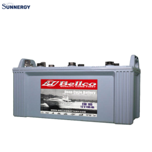 Bellco Battery Deep Cycle (Flood Type) แบตเตอร์โซล่าเซลล์ ชนิดเต็มน้ำกลั่น 165Ah 12V