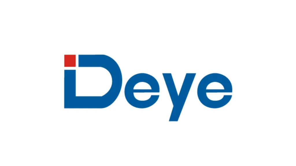 โลโก้ Deye แบรนด์ผู้ผลิตอินเวอร์เตอร์พลังงานแสงอาทิตย์และระบบจัดเก็บพลังงาน