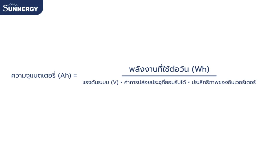 เลือกแบตเตอรี่โซล่าเซลล์ยังไงไม่ให้พลาด! 2025 3 สูตรคำนวณความจุแบตเตอรี่ (Ah)