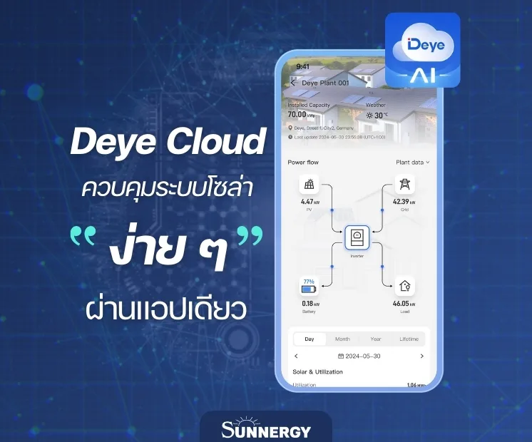 Deye Cloud – ควบคุมระบบโซล่าของคุณง่ายๆ ผ่านแอปเดียว