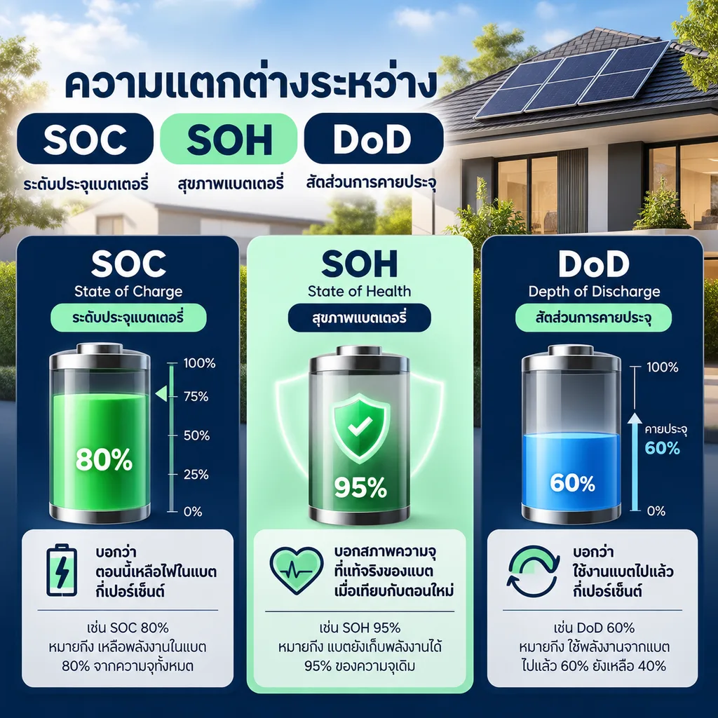 วิธีดูอายุแบตเตอรี่ลิเธียม ใช้ได้กี่ปี เช็ก Cycle Life และ SOH อย่างไร 3 แบตเตอรี่ลิเธียม 2