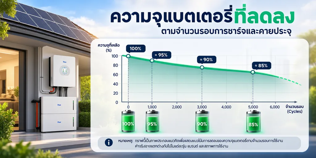 วิธีดูอายุแบตเตอรี่ลิเธียม ใช้ได้กี่ปี เช็ก Cycle Life และ SOH อย่างไร 4 แบตเตอรี่ลิเธียม 3